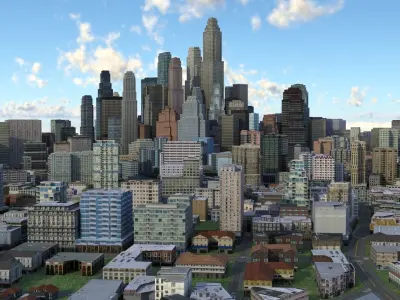 City 60 Low-poly 3D model