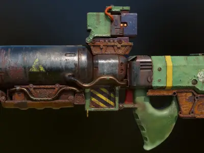 Laser Rifle Low-poly 3D model buy