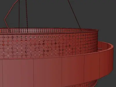 ALSING crystal chandelier - gold 3D model