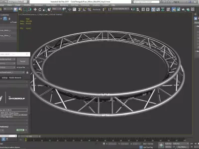 Circle Triangular Truss Full diameter 300cm 3D print model