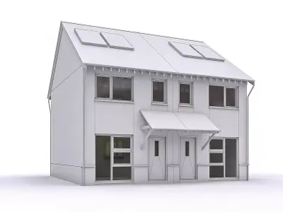 Townhouse 02 Low-poly 3D model purchase