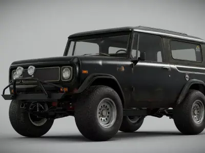 Old Classic Off-Road SUV 3D model