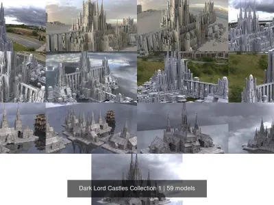 Dark Lord Castles Collection 1 3D Model Pack