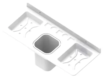 Double soap dishes with tumbler  tooth brush holders 3D print model