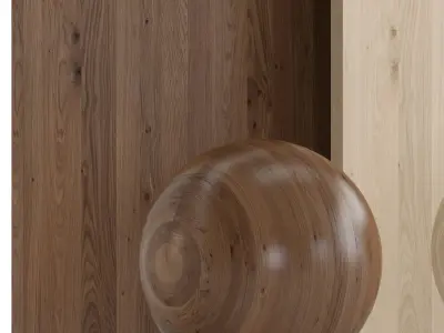 Oak Knotty wood 3 with 3 materials Texture