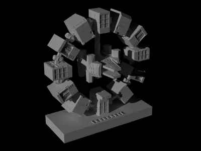 Interstellar Spaceship - The Endurance 3D model