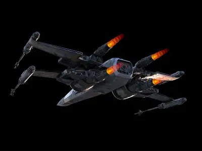 X-wing GOLD color 3D model