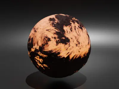 fiery planet 3D model