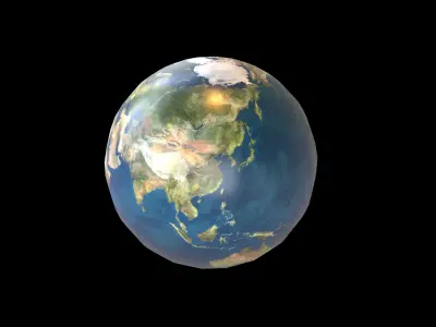 Earth v1 001 Low-poly 3D model