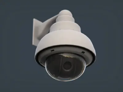 Dome Security Camera Low-poly 3D model