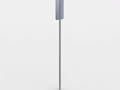 Fire lane sign small Low-poly 3D model