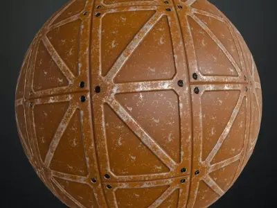 Worn Metal Plate PBR Seamless Texture