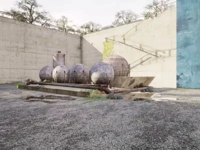 Abandoned factories 3D model