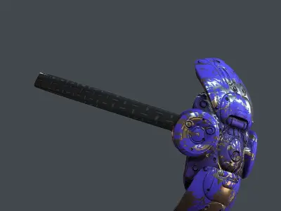 Gas mask helmet 3d model scifi Low-poly Low-poly 3D model