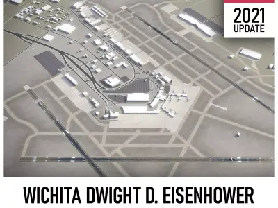 Wichita Airport Low-poly 3D model