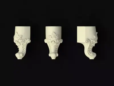 leg High quality 3d models for processing on a cnc machine  3D model 17