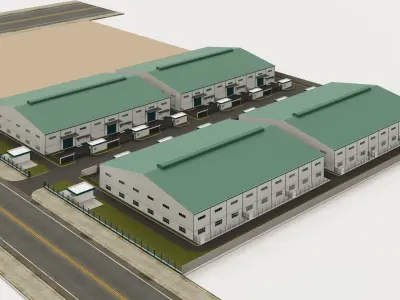 Warehouse-Warehouse Building 3D model