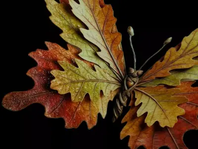 16 Leaf Butterfly Hybrid Swarm Low-poly 3D model