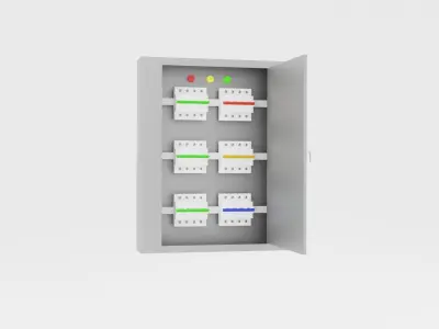Electrical panel boxes Low-poly 3D model
