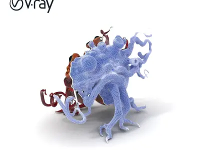 Alien Creature Model Pack for Game and Animation Low-poly 3D model