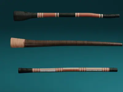 Didgeridoo Low-poly 3D model