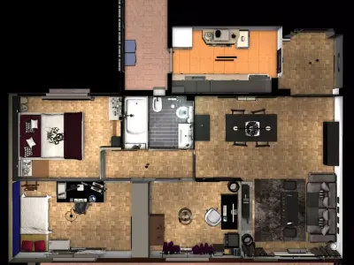 Entire apartment 3D model