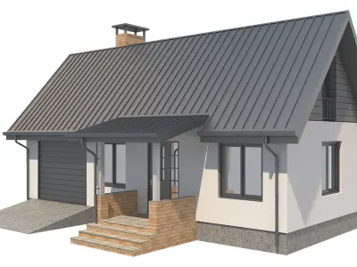 Cottage House 2 Low-poly 3D model