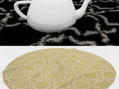 Round Rug Set 92 3D model