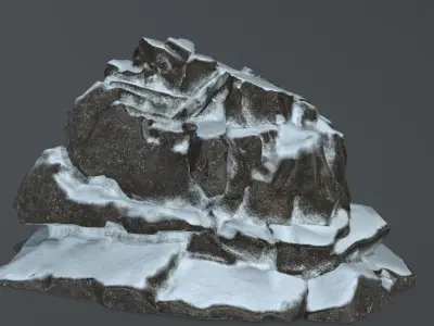 Snowy Mountain Low-poly 3D model buy