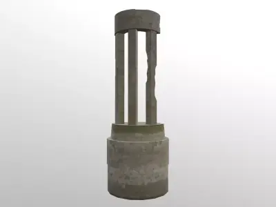 Destroyed Monument Low-poly 3D model