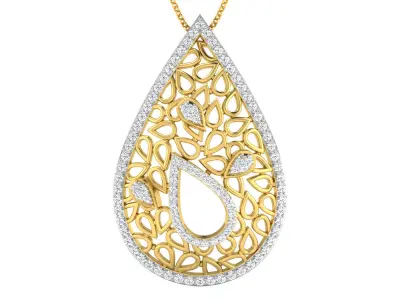 Pendant Earring Set 3dm STL OBJ FBX Render Details 3D print model shop