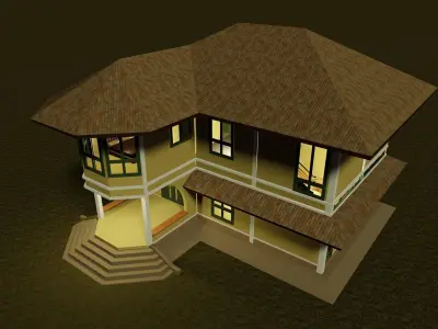Colonial style house 3D model