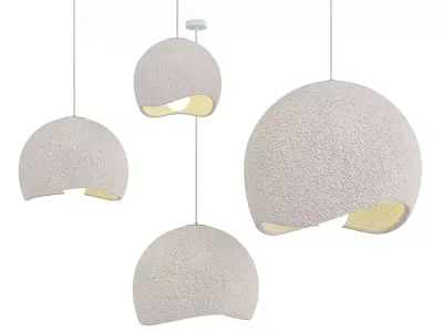 Cloud Linear Wabi sabi Pendant Light Free 3D model