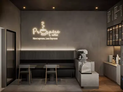 CAFE DESIGN INTERIOR 3D model