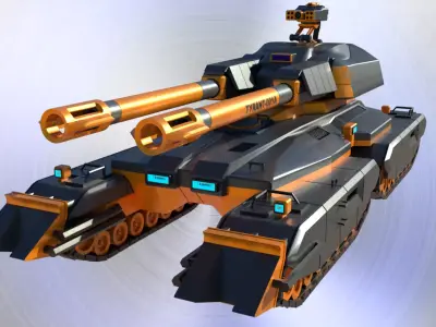 Tyrant Tank-001A Low-poly 3D model