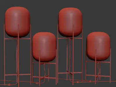 Oda floor lamps 3D model