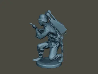 German soldier ww2 Rocket G4 3D print model