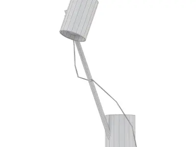 ED005 table lamp with metal base 3D model