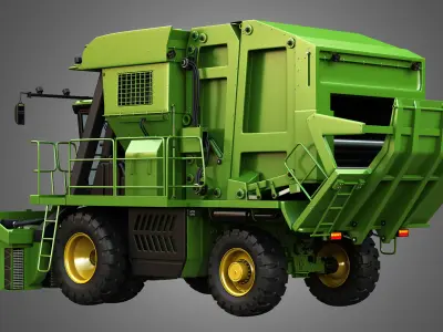 JD - 7760 Combine Harvester - Cotton Picker 3D model