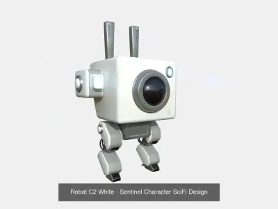 Robot C10 Police - Sentinel Character SciFi Design 3D Model Pack