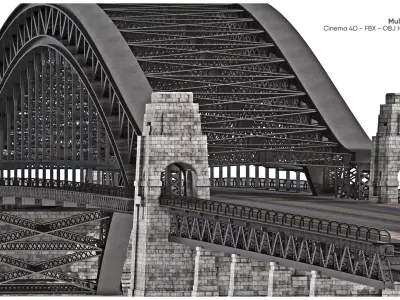 Sydney Harbour Bridge Realistic 3D Model 3D model