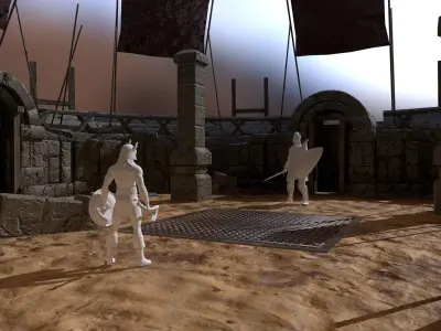 Gladiator Arena Low-poly 3D model