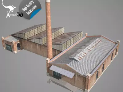 Old Factory Low-poly 3D model buy