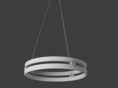 John lewis no 209 wheel led eiling light Low-poly 3D model