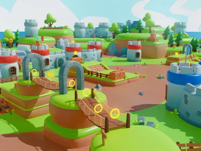 Kingdom Low-poly 3D model