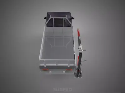 BED DROP SIDE GATE DOOR JIB CRANE LIFT HOIST WINCH PICKUP TRUCK 3D model