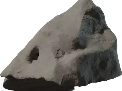 Realistic Beige Rock Asset Low-poly 3D model