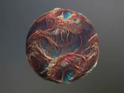 Material Skin Monster 14 Seamless PBR Texture Texture