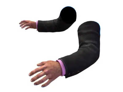 First Person Arms coat FPS Free low-poly 3D model