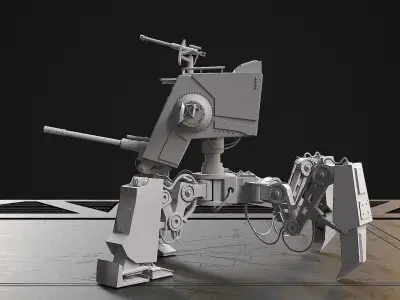 Mech AT-ST Star Wars 3D model